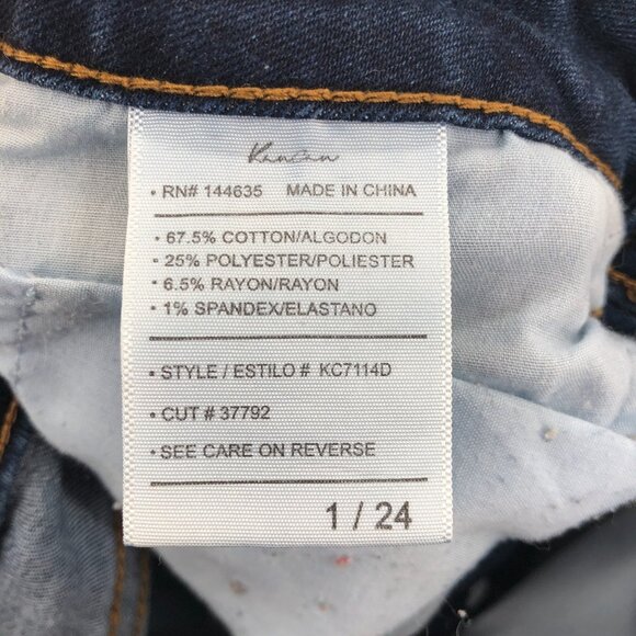 KanCan Jeans Womens 24 Blue Curvy Button Fly Skinny Distressed Medium Wash Denim - Picture 6 of 12